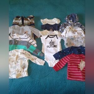 14-piece Baby Boy 3-6 M Clothing Bundle Nike, Carters, Gerber + More